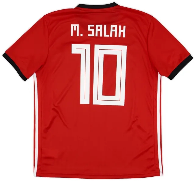 adidas 2018-19 Egypt Home Shirt Salah #10 - 8/10 - (L)