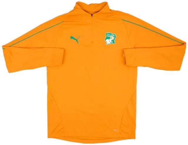 2019-20 Ivory Coast Puma 1/4 Zip Drill Top - 9/10 - (M)