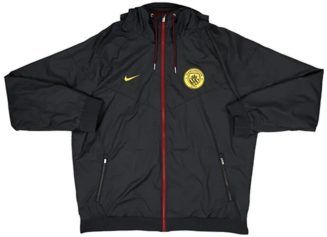 2016-17 Manchester City Nike Hooded Rain Jacket - 8/10 - (XL)
