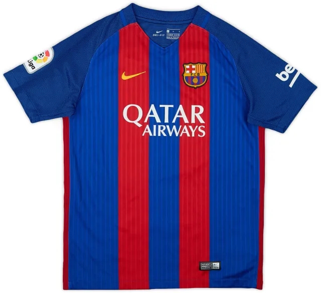 Nike 2016-17 Barcelona Home Shirt - 9/10 - (L.Boys)