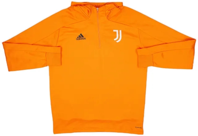 2020-21 Juventus adidas 1/4 Zip Hooded Sweat Top - 8/10 - (L)