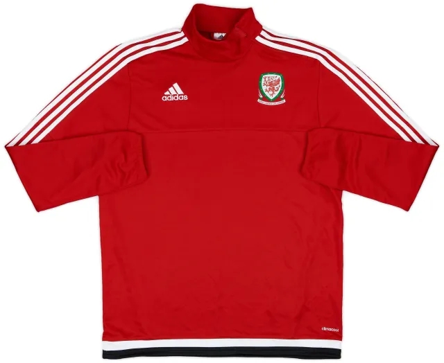 2016-17 Wales adidas 1/4 Zip Training Top - 9/10 - (L)
