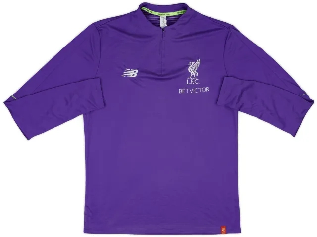 2018-19 Liverpool New Balance 1/4 Zip Drill Top - 9/10 - (L)