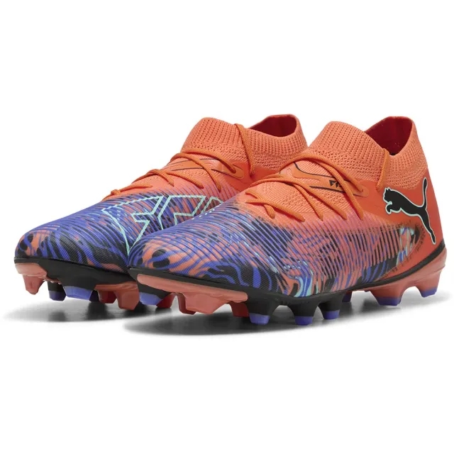 PUMA Future 8 Match Creativity FG/AG Football Boots Unisex, Orange Poppy/Black/Dark Amethyst