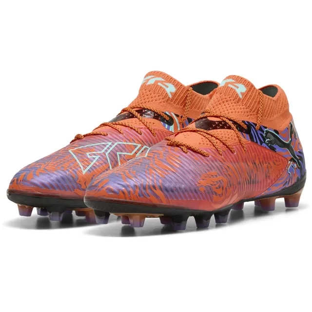 PUMA Future 8 Ultimate Creativity Ag Football Boots Unisex, Orange Poppy/Dark Amethyst/Electric Peppermint