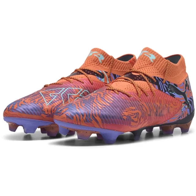 PUMA Future 8 Ultimate Creativity FG Football Boots Unisex, Orange Poppy/Dark Amethyst/Electric Peppermint