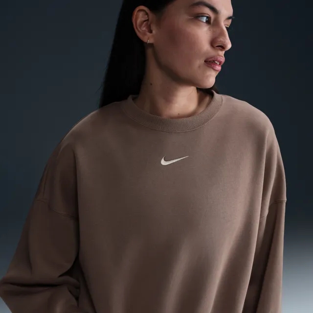 Nike Phoenix Fleece Over-Oversized Sweatshirt In Brown