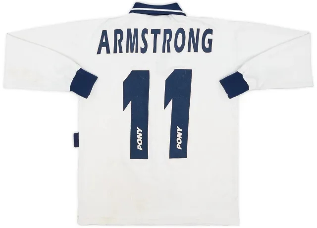 1995-97 Tottenham Home L/S Shirt Armstrong #11 - 6/10 - (L.Boys)