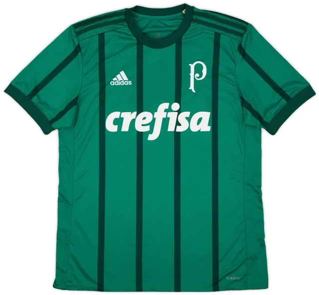 adidas 2017 Palmeiras Home Shirt - 8/10 - (L)