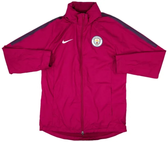 2017-18 Manchester City Nike Hooded Rain Jacket - 8/10 - (L)
