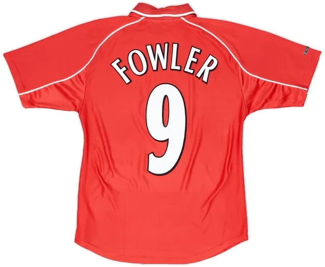 Reebok 2000-02 Liverpool Home Shirt Fowler #9 - 6/10 - (Y)