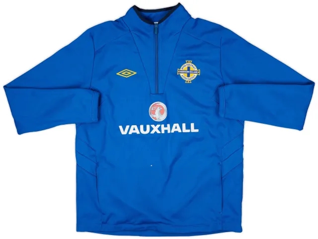 Umbro 2010-12 Northern Ireland 1/4 Zip Sweat Top - 6/10 - (L)
