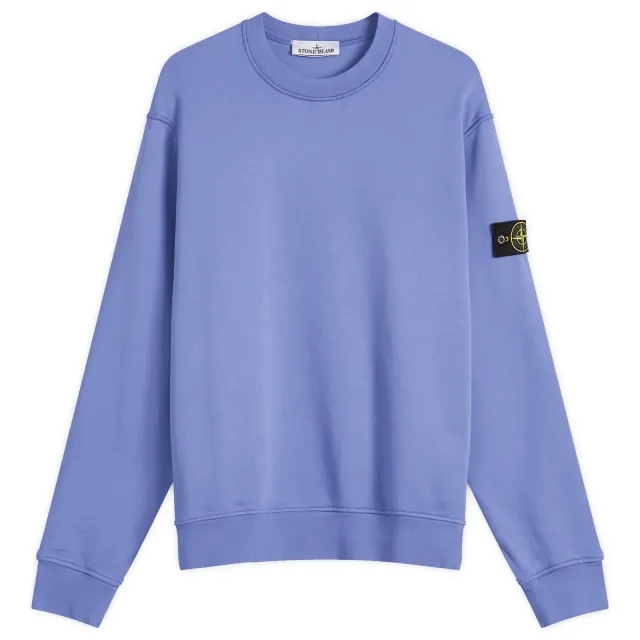 Stone Island Men's Garment Dyed Crew Neck Sweatshirt Lavender