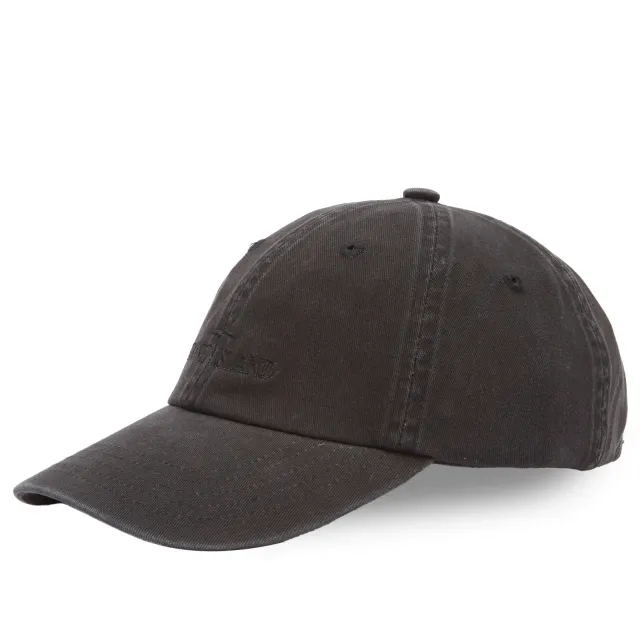 Stone Island Men's Washed Gabardine Logo Cap Black