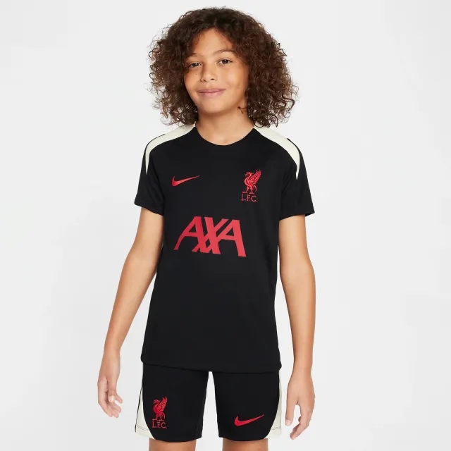 Liverpool F.C. Strike Special Edition Older Kids' Nike Dri-FIT Football Short-Sleeve Knit Top - Black - Polyester