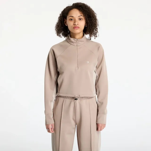 Sweatshirt Converse Cropped Fleece Turtleneck Vintage Cargo Sweatshirt Beige S