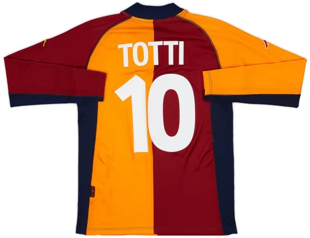 Kappa 2001-02 Roma European L/S Shirt Totti #10 - 10/10 - (L)