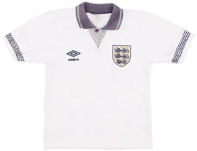 Umbro 1990-92 England Home Shirt - 6/10 - (S.Boys)