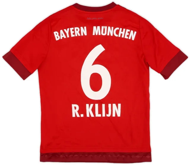 adidas 2015-16 Bayern Munich Home Shirt R. Klijn #6 - 8/10 - (L.Boys)
