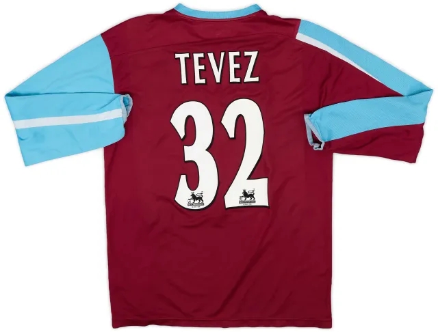 Reebok 2005-07 West Ham Home L/S Shirt Tevez #32 - 5/10 - (M)