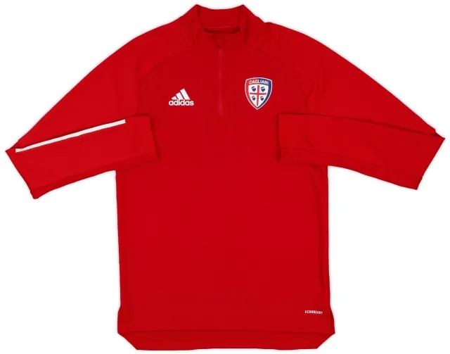 2020-21 Cagliari adidas 1/4 Zip Drill Top - 8/10 - (S)
