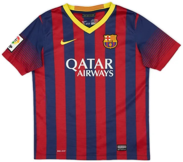 Nike 2013-14 Barcelona Home Shirt - 9/10 - (L.Boys)