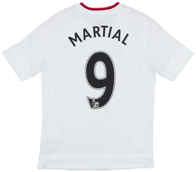 adidas 2015-16 Manchester United Away Shirt Martial #9 - 9/10 - (L.Boys)