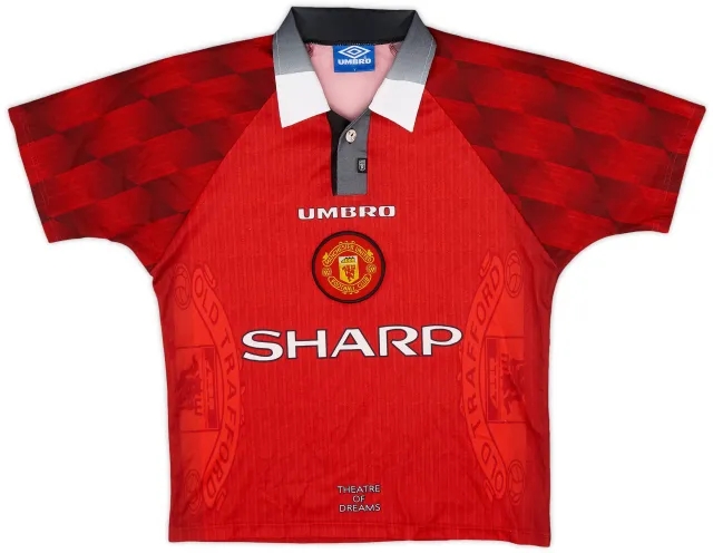 Umbro 1996-98 Manchester United Home Shirt - 9/10 - (Y)