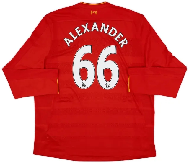 NewBalance 2016-17 Liverpool Home L/S Shirt Alexander #66 - 7/10 - (XXL)