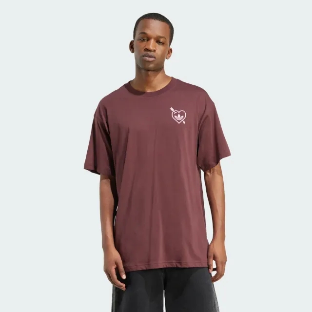 Adidas Originals Cupid Graphic T-Shirt In Burgundy-Red