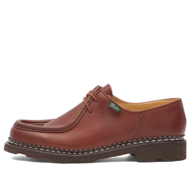 Paraboot Women's Michael Leather Lace Up Derby Shoe Brown