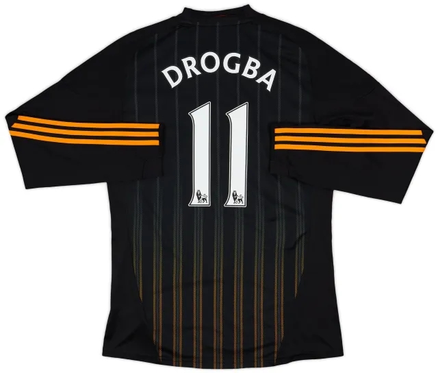 adidas 2010-11 Chelsea Away L/S Shirt Drogba #11 - 7/10 - (M)