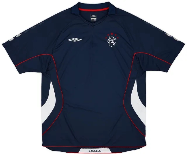 2006-07 Rangers Umbro 1/4 zip Polo Shirt - 9/10 - (XXL)