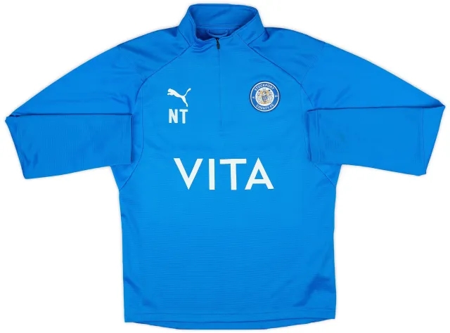 2020-21 Stockport County Puma Staff Issue 1/4 Zip Training Top NT - 8/10 - (M)