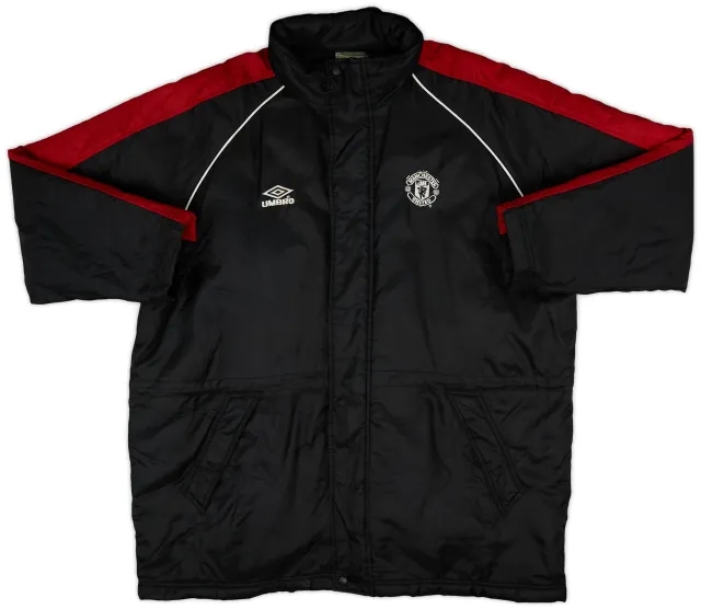 2000-01 Manchester United Umbro Padded Bench Coat - 9/10 - (XXL)
