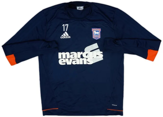 2017-18 Ipswich Player Issue adidas Training Top #17 - 9/10 - (M)