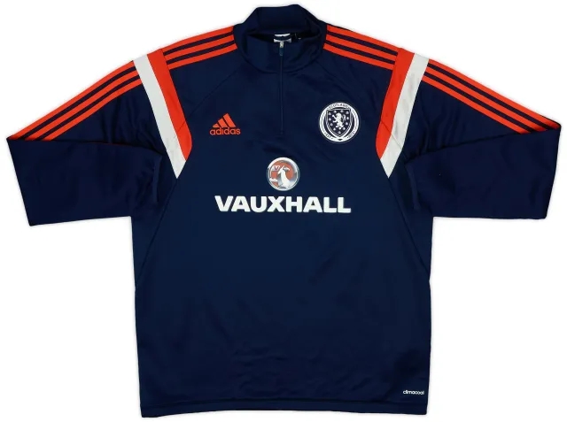 2014-15 Scotland adidas 1/4 Zip Training Top - 9/10 - (L)