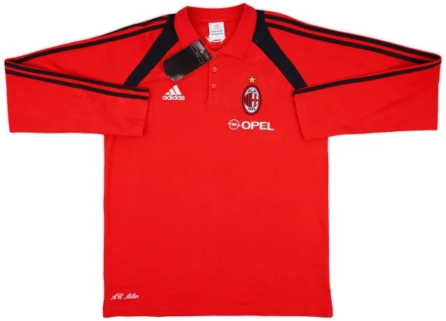 2004-05 AC Milan adidas Polo L/S Shirt (M)