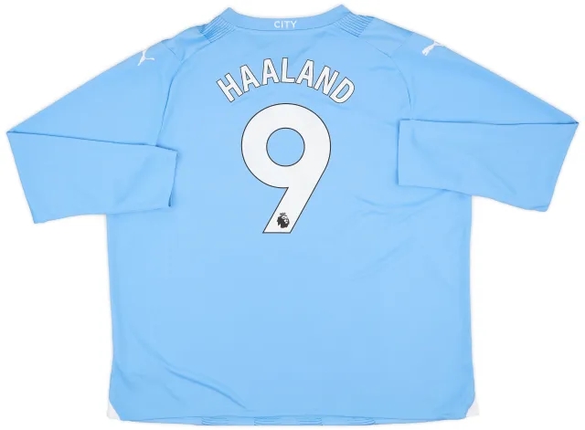 Puma 2023-24 Manchester City Home L/S Shirt Haaland #9 (3XL)