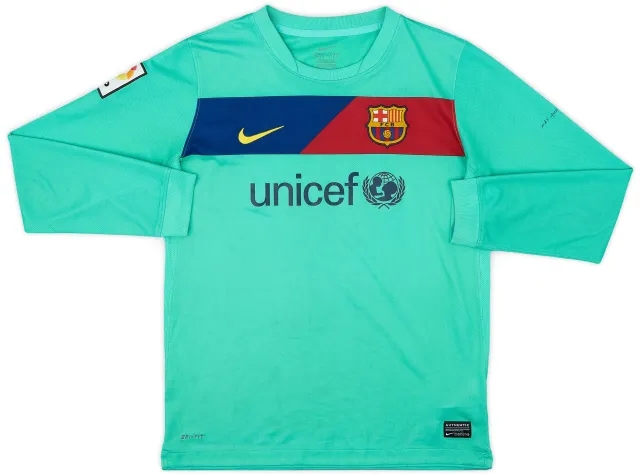 Nike 2010-11 Barcelona Away L/S Shirt - 6/10 - (L.Boys)