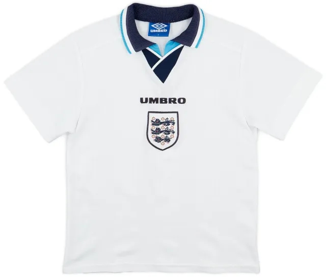Umbro 1995-97 England Home Shirt - 8/10 - (Y)
