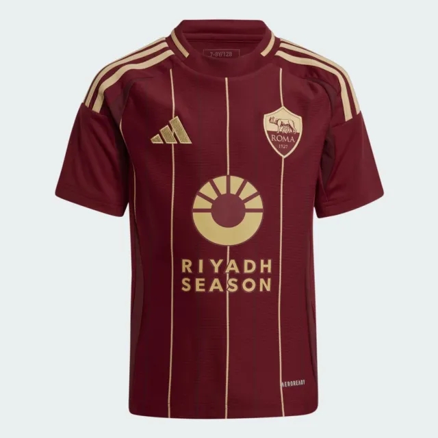 adidas AS Roma 2024/25 Home Shirt Junior - Burgundy