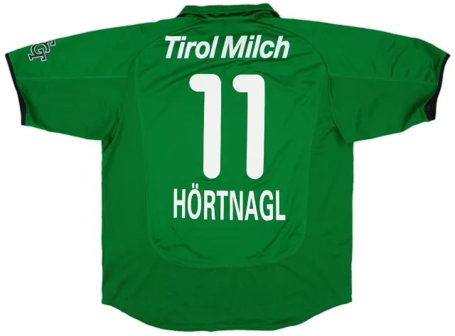 Nike 2001-02 Tirol Innsbruck Match Issue Signed Home Shirt Hortnagl #11