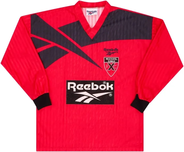Reebok 1993-94 Neuchatel Xamax Home L/S Shirt - 9/10 - (S)