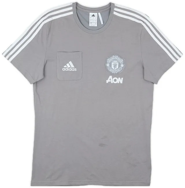 2017-18 Manchester United adidas Cotton Tee - 8/10 - (L)