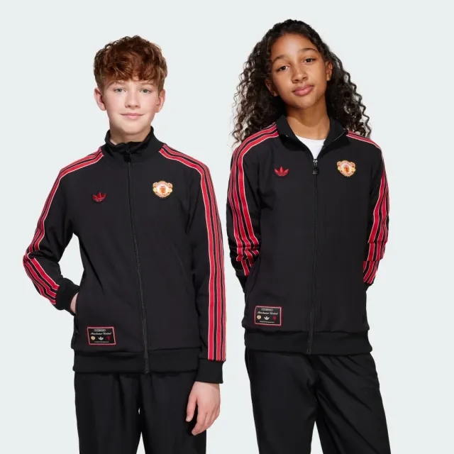 adidas Manchester United Track Top Terrace Icons - Black Kids - ['Black']