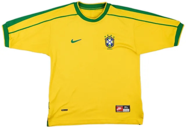 Nike 1998-00 Brazil Home Shirt - 5/10 - (XL.Boys)