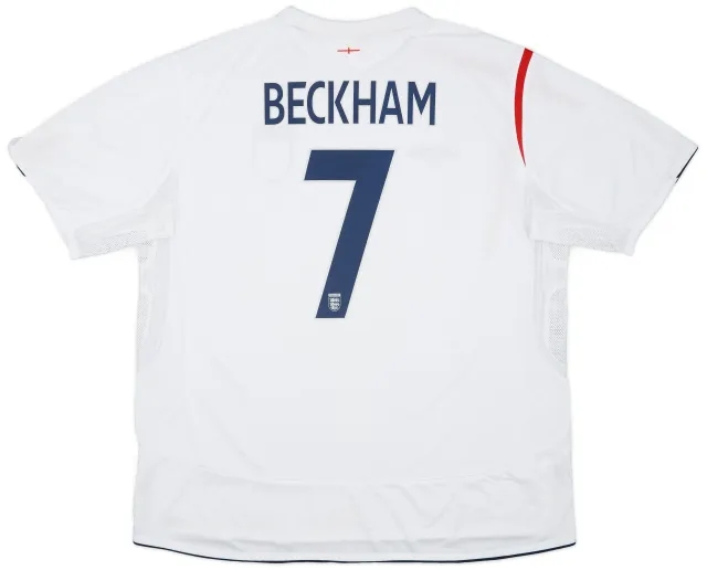 Umbro 2005-07 England Home Shirt Beckham #7 - 6/10 - (3XL)