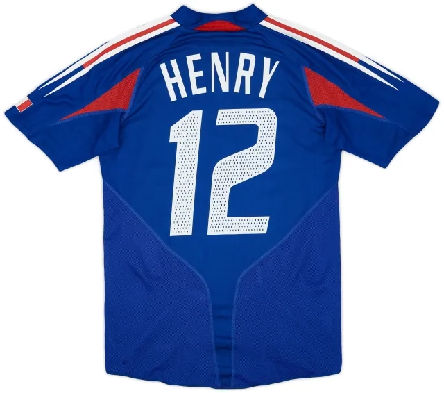 adidas 2004-06 France Player Issue Home Shirt Henry #12 - 8/10 - (S)