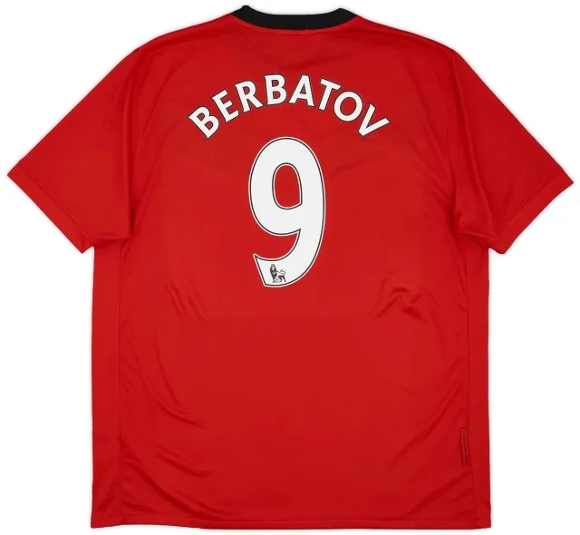 Nike 2009-10 Manchester United Home Shirt Berbatov #9 - 5/10 - (XL)